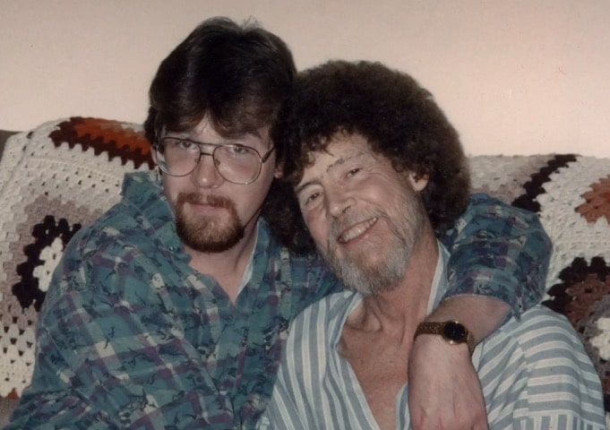 A photo of Bob Ross and his son Steve Ross