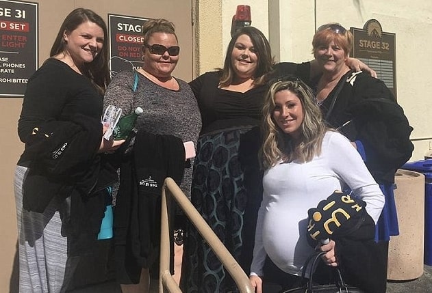 Christy Metz's mother and all sisters came to Los Angeles to see her